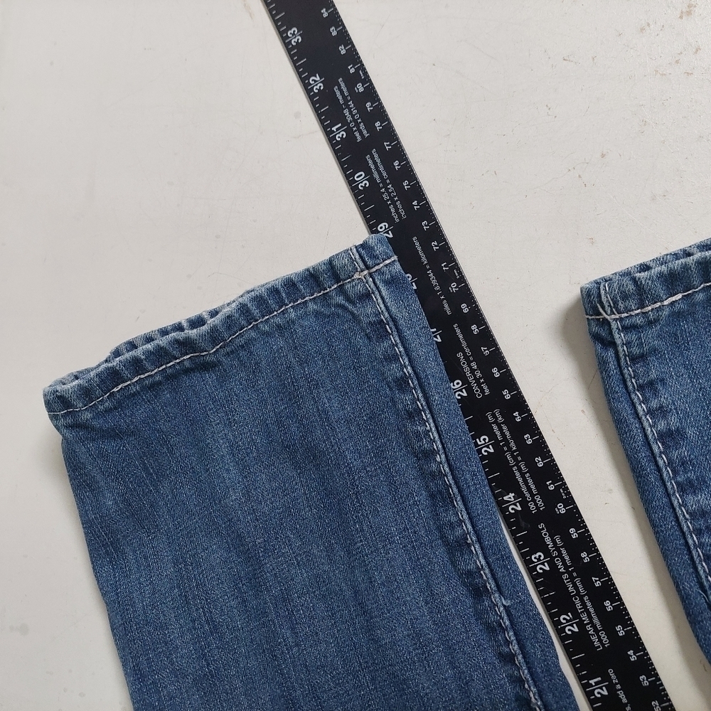 Seven 7 Blue Pants Denim Jeans Men Distressed Straight Fit Size 36 - Picture 5 of 14
